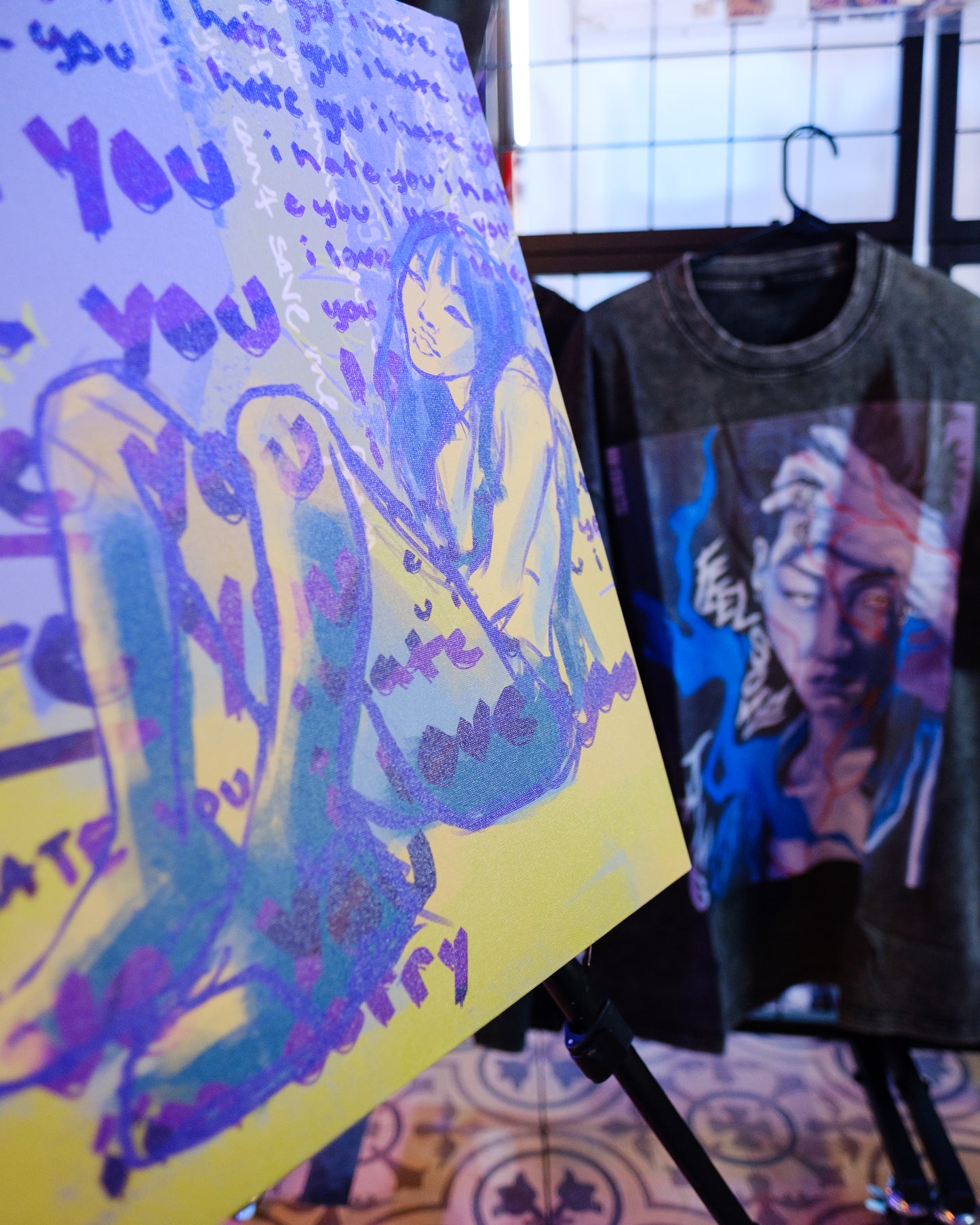 love | hate Digitally Printed Canvas