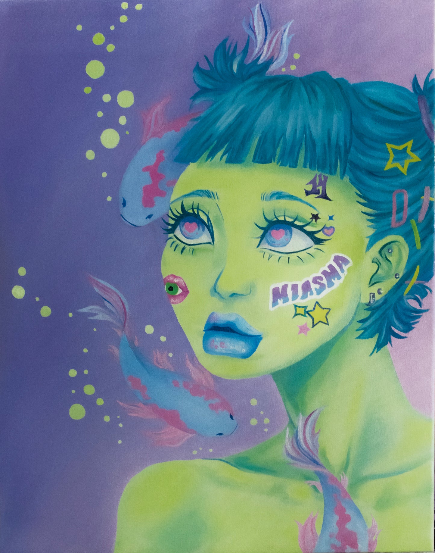 'Disillusioned' Original Illustrated Oil Painting on Canvas