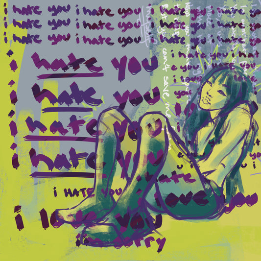 'love / hate' Illustrated Digital Art Print