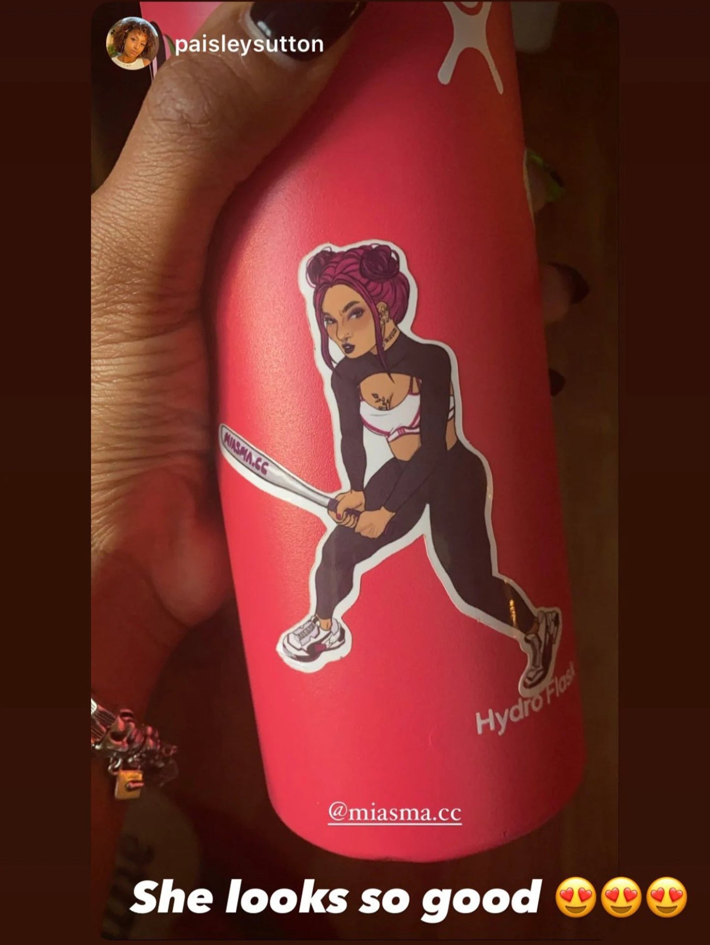 'She a little Batty' Illustrated Vinyl Sticker