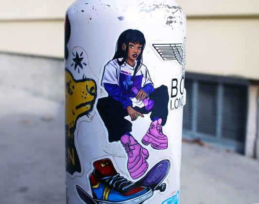 Street Style Stoner Illustrated Vinyl Sticker