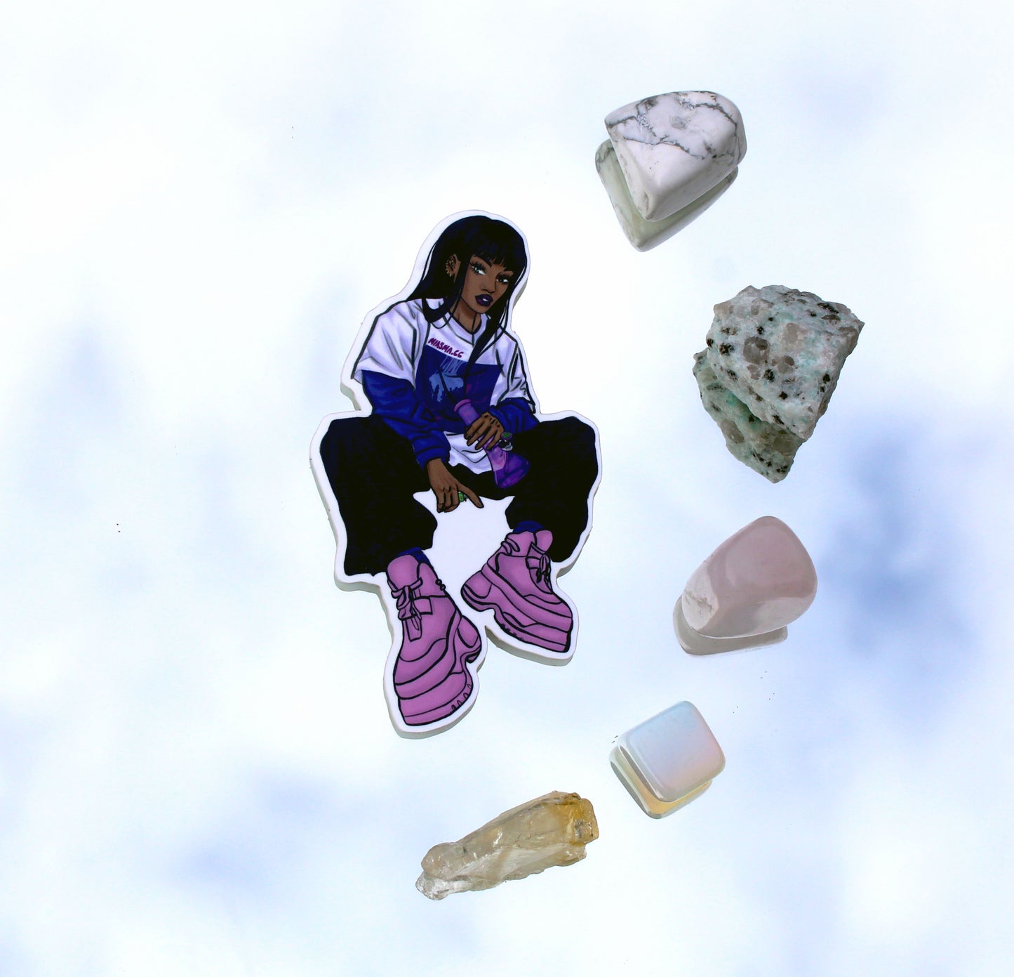 Street Style Stoner Illustrated Vinyl Sticker