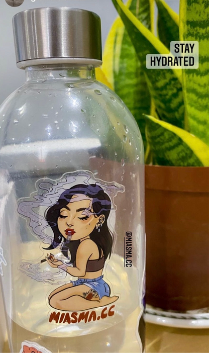 Chibi Smoke Break Illustrated CLEAR Vinyl Sticker