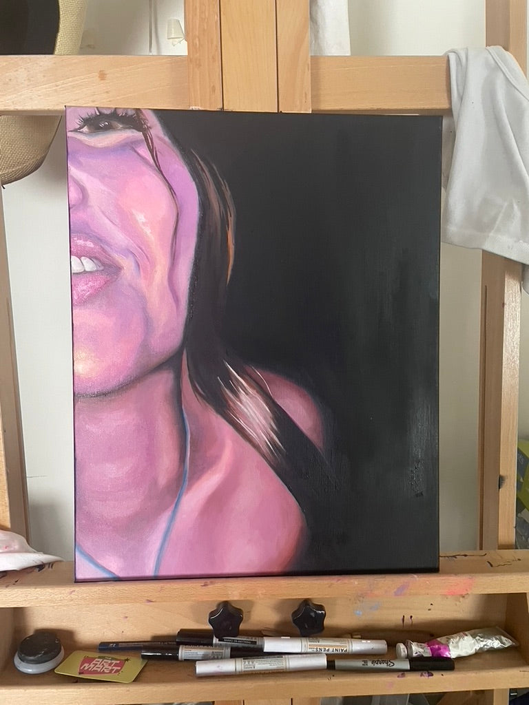 "Manufactured Happiness" Original Oil Painting