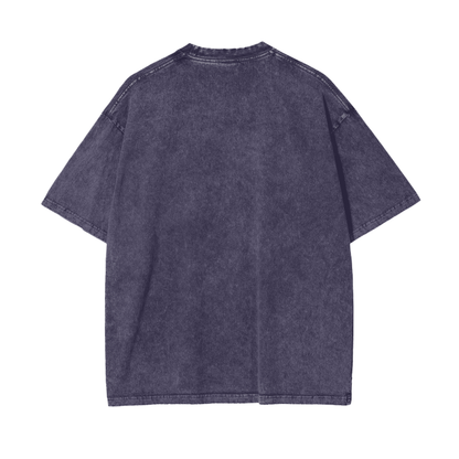 ((Ni)) Intuitive Graphic Acid Washed Oversized T-Shirt