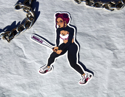 'She a little Batty' Illustrated Vinyl Sticker