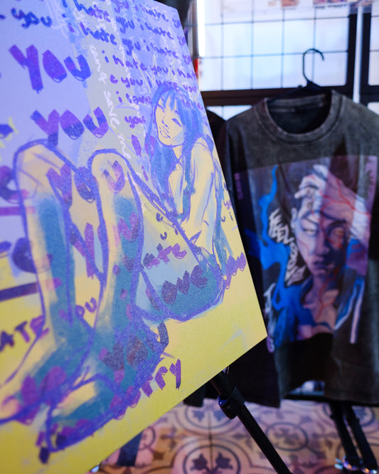 love | hate Digitally Printed Canvas