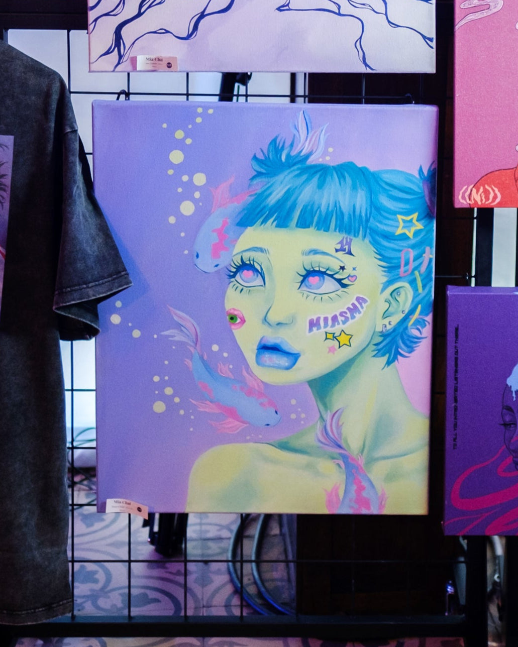 'Disillusioned' Original Illustrated Oil Painting on Canvas