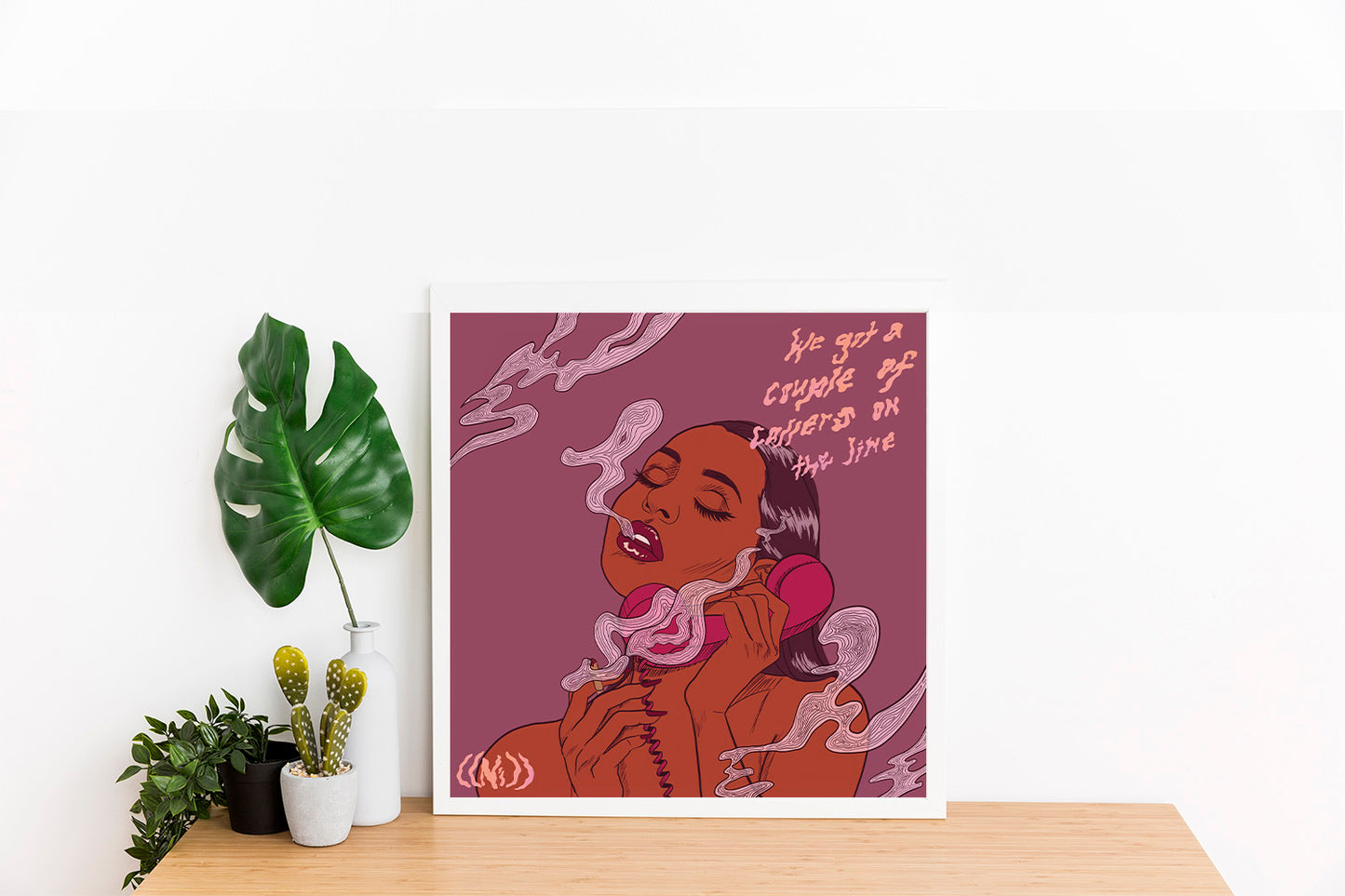 'Dialtone' Illustrated Digital Art Print