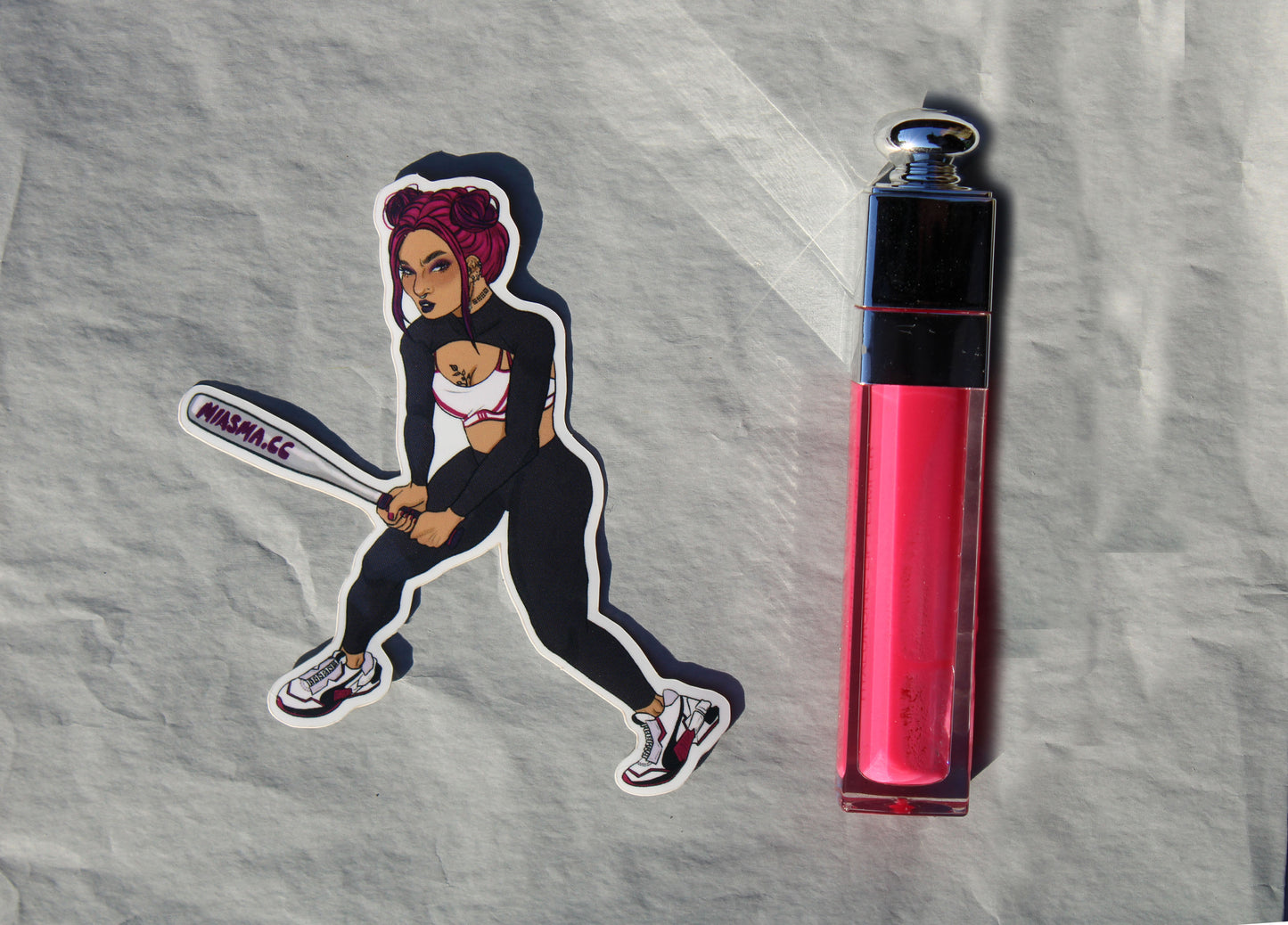 'She a little Batty' Illustrated Vinyl Sticker