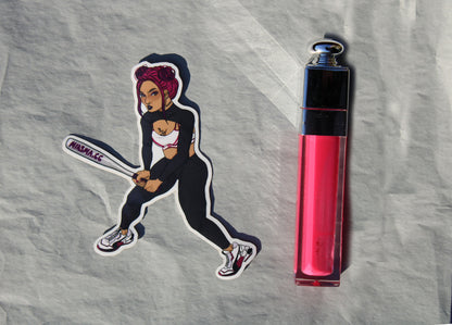 'She a little Batty' Illustrated Vinyl Sticker