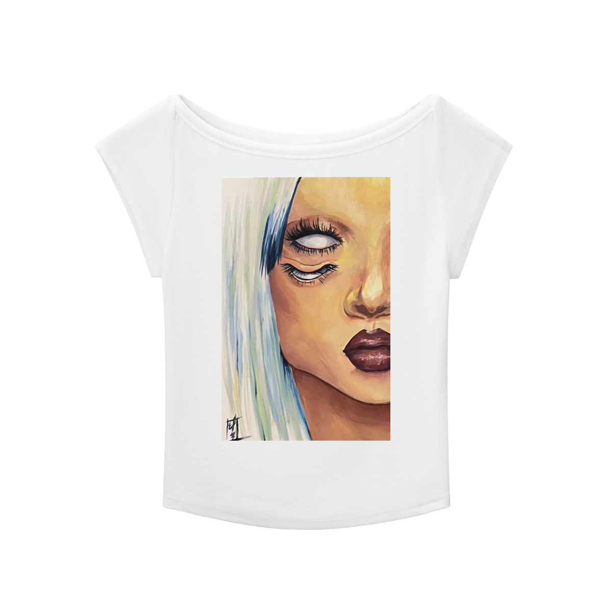 'Oblivious" Wide Necked Ribbed Baby Tee-Shirt