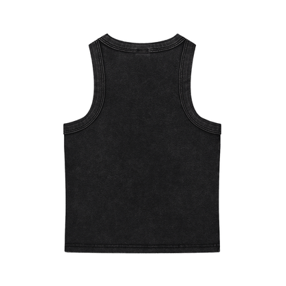 'Dark Side of the Moon' Acid Wash Racer-Back Tank Top