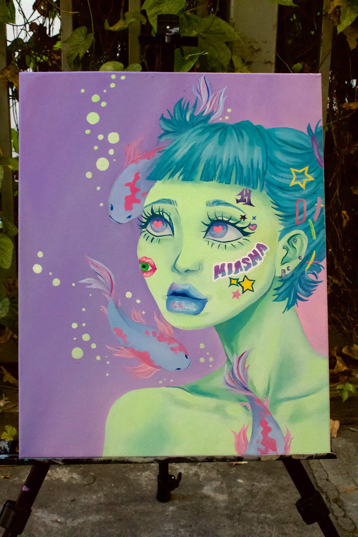 'Disillusioned' Original Illustrated Oil Painting on Canvas