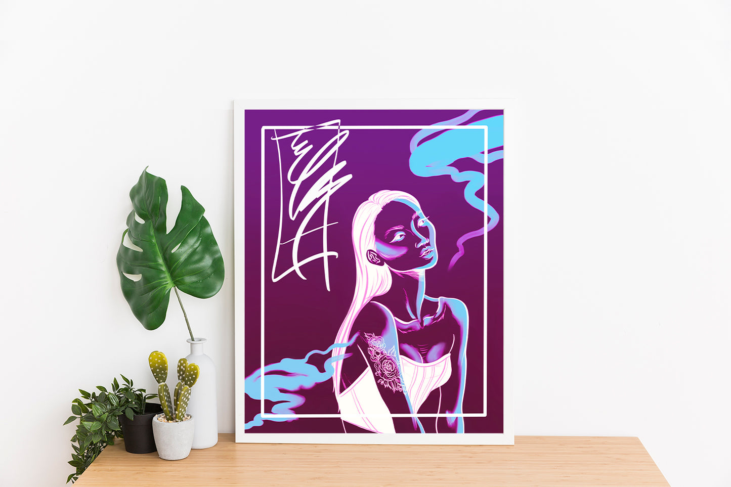 Smoke Screen Illustrated Digital Art Print