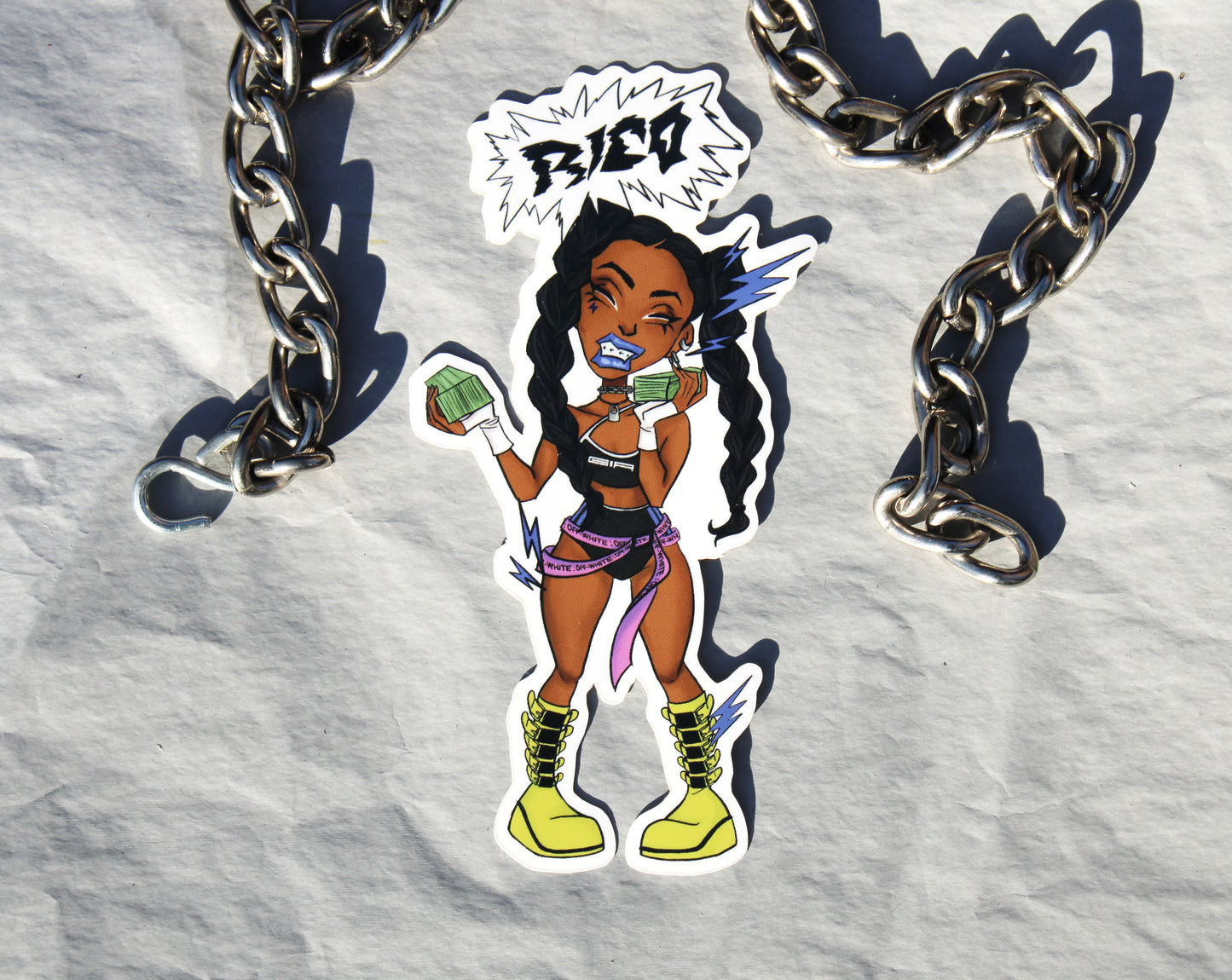 Rico Nasty Illustrated Vinyl Sticker