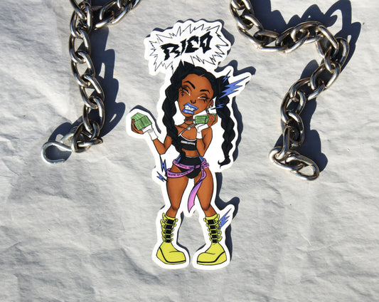 Rico Nasty Illustrated Vinyl Sticker