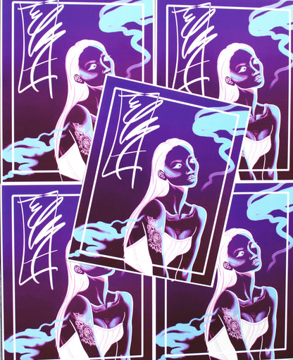 Smoke Screen Illustrated Digital Art Print