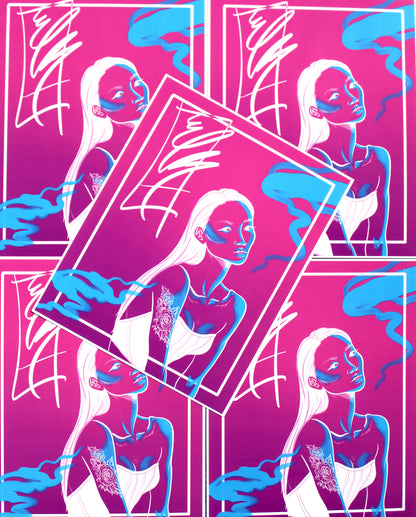 Smoke Screen Illustrated Digital Art Print