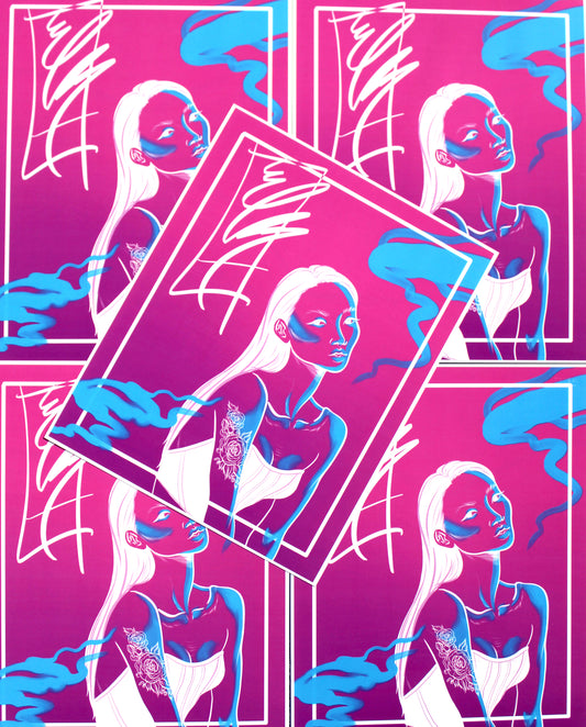 Smoke Screen Illustrated Digital Art Print