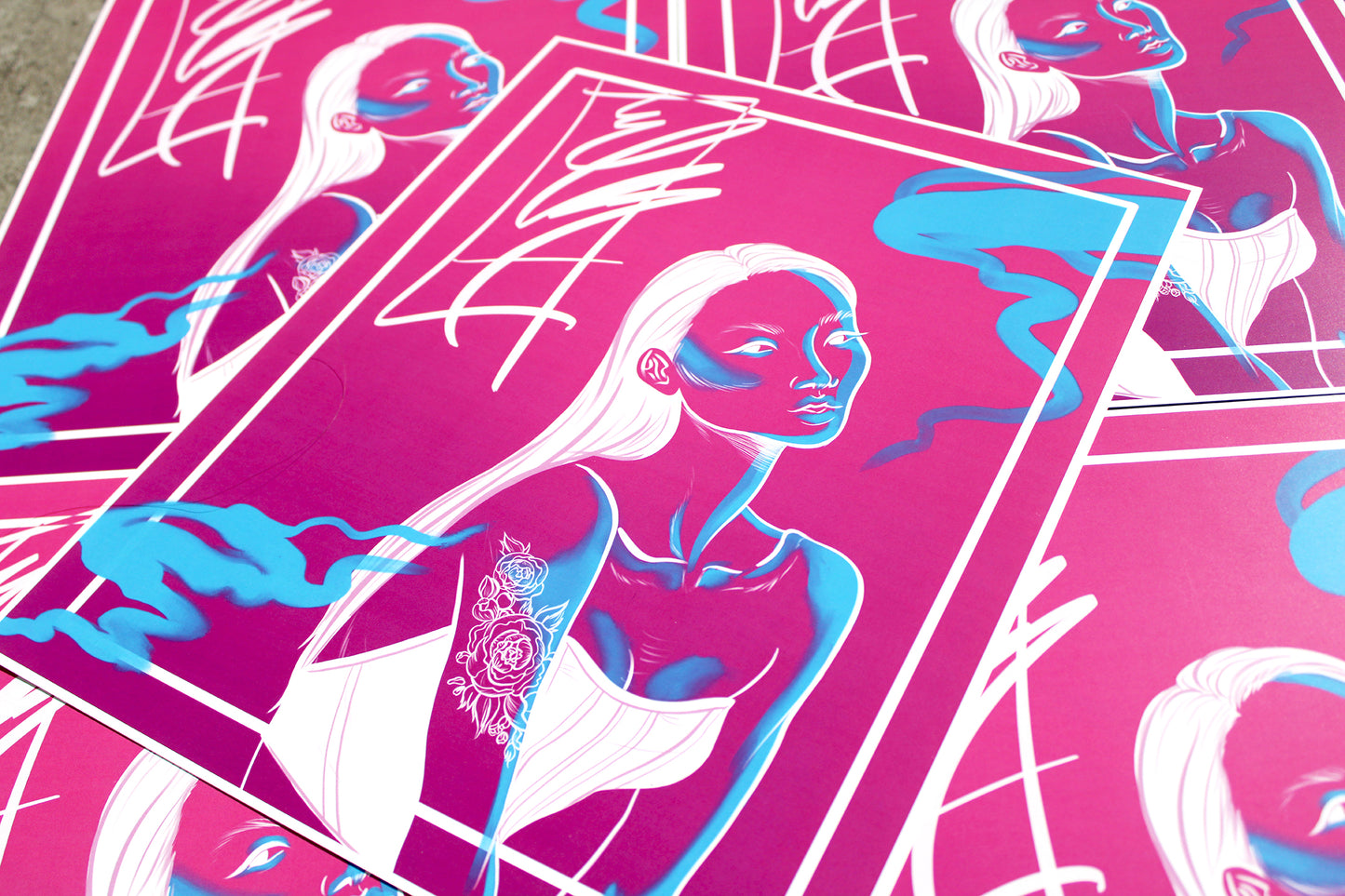 Smoke Screen Illustrated Digital Art Print