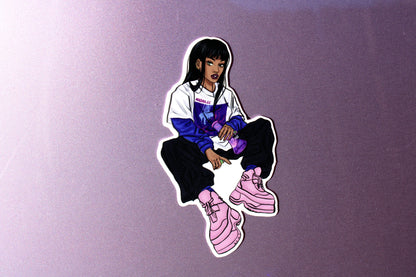 Street Style Stoner Illustrated Vinyl Sticker