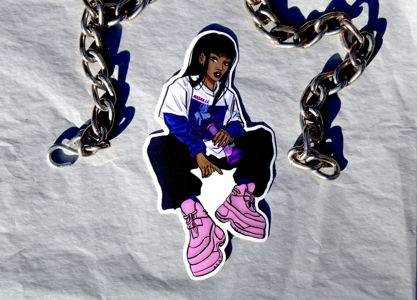 Street Style Stoner Illustrated Vinyl Sticker