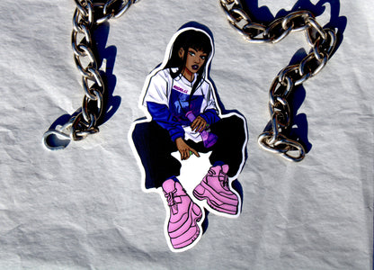 Street Style Stoner Illustrated Vinyl Sticker