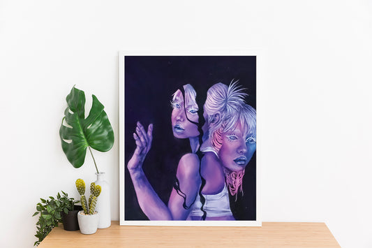 'Disconnect' Illustrated Oil Painting Fine Art Print