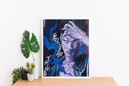 'Feel Something' Illustrated Oil Painting Fine Art Print