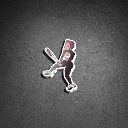 'She a little Batty' Illustrated Vinyl Sticker