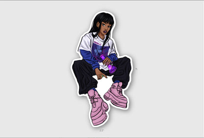 Street Style Stoner Illustrated Vinyl Sticker