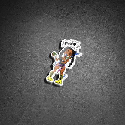 Rico Nasty Illustrated Vinyl Sticker