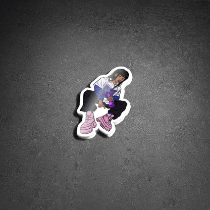 Street Style Stoner Illustrated Vinyl Sticker