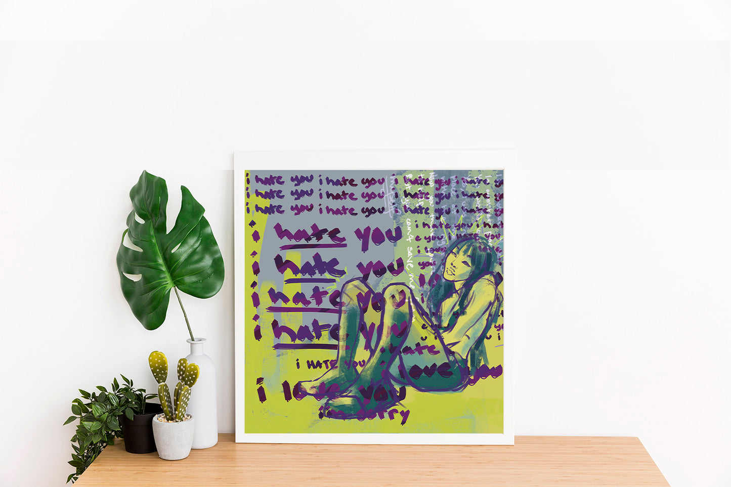 'love / hate' Illustrated Digital Art Print