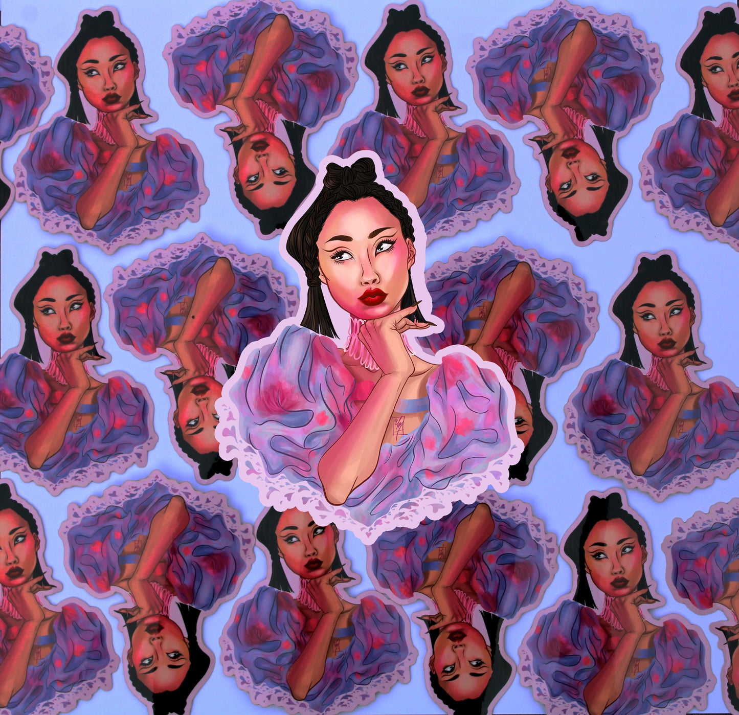 Rina Sawayama LUCID Vinyl Illustrated Weatherproof Sticker