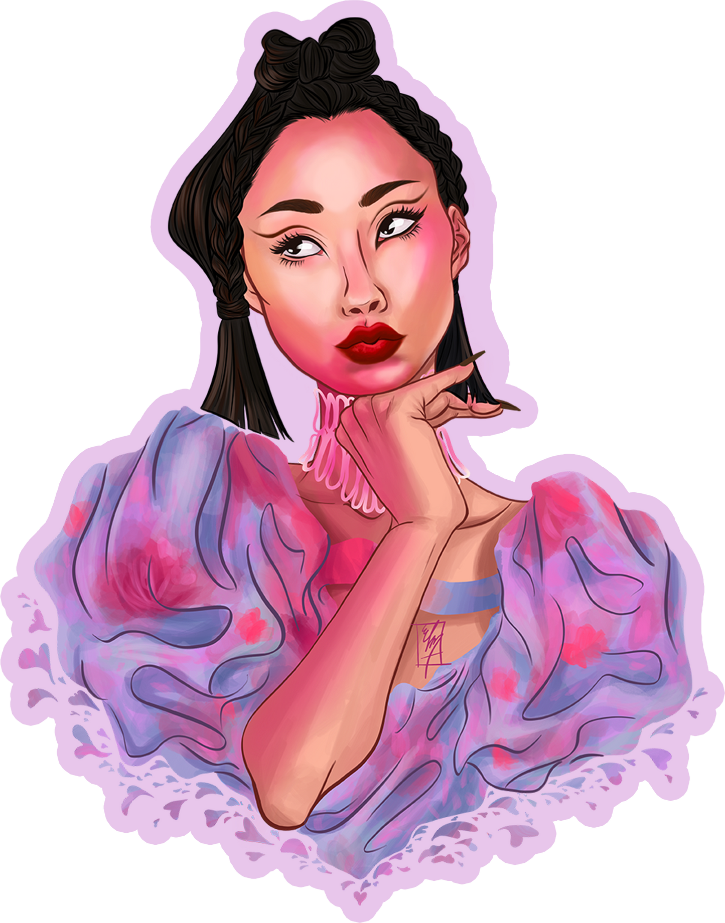 Rina Sawayama LUCID Vinyl Illustrated Weatherproof Sticker