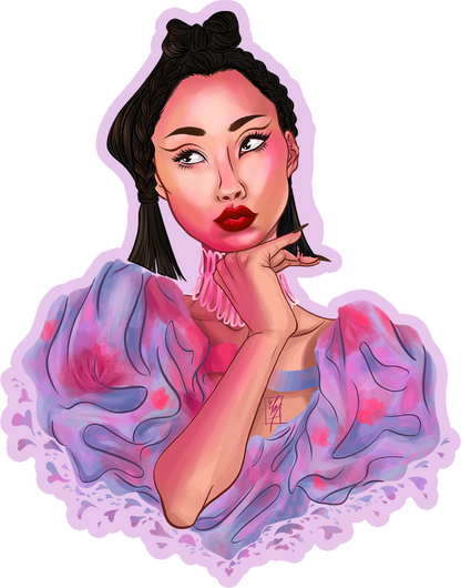 Rina Sawayama LUCID Vinyl Illustrated Weatherproof Sticker