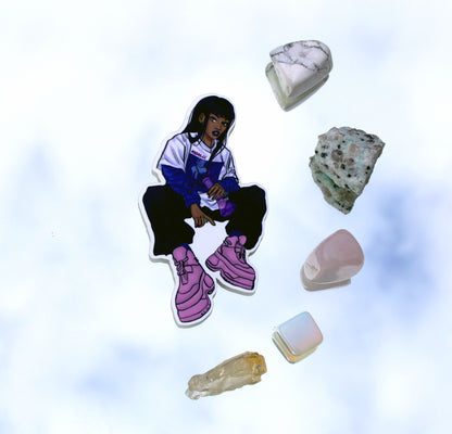 Street Style Stoner Illustrated Vinyl Sticker